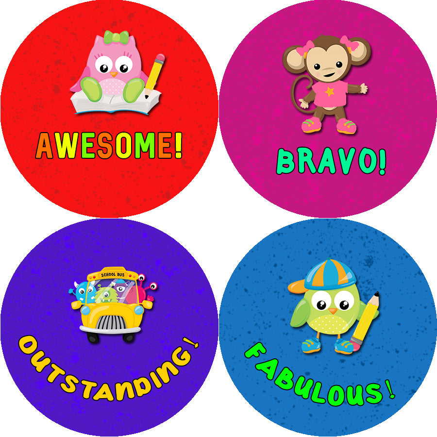 Motivational Stickers, Kid's Stickers, Positive Rewards, Vinyl