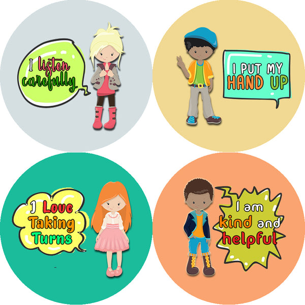 Creanoso Good Manners Stickers (20-Sheet) - Encouragement Stocking Stuffers Gifts for Boys, Girls, Teens, Men, & Women - Premium Gift Ideas Class Reward Incentives