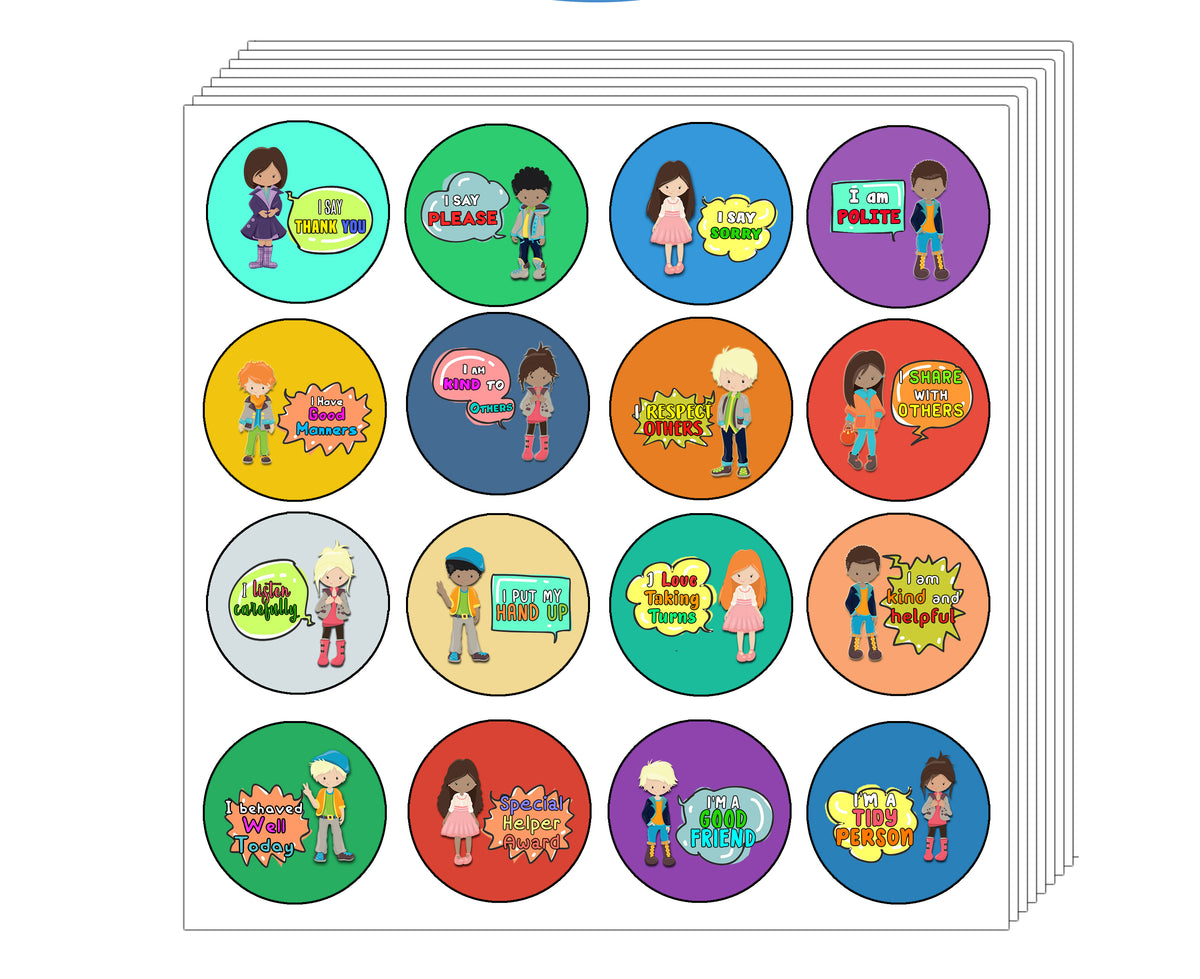 Manners Sticker Creanoso Good Manners Stickers (20-Sheet) - Encouragement Stocking Stu