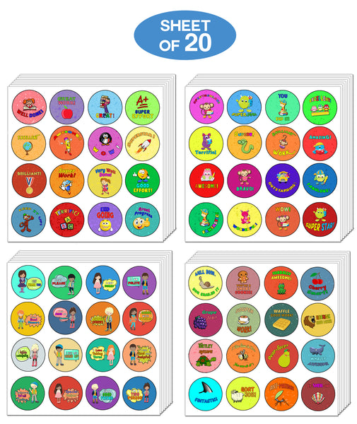 Creanoso Rewards Stickers Variety Pack - Assorted and Fun Gift Ideas