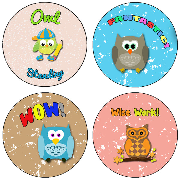 Creanoso Motivational Stickers for Kids - Owl (20-Sheet) - Stocking Stuffers Premium Quality Gifts for Children, Teens, & Adults - Corporate Giveaways & Party Favors