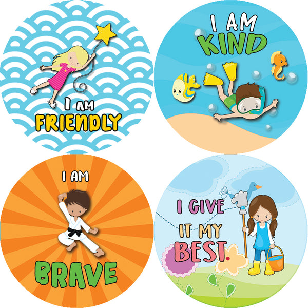 Creanoso Motivational Stickers for Kids - Positive Encouragement (20-Sheet) - Assorted Designs for Children - Classroom Reward Incentives for Students