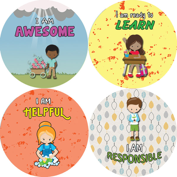 Creanoso Motivational Stickers for Kids - Positive Encouragement (20-Sheet) - Assorted Designs for Children - Classroom Reward Incentives for Students