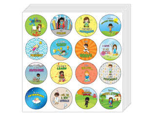 Creanoso Motivational Stickers for Kids - Positive Encouragement (20-Sheet) - Assorted Designs for Children - Classroom Reward Incentives for Students