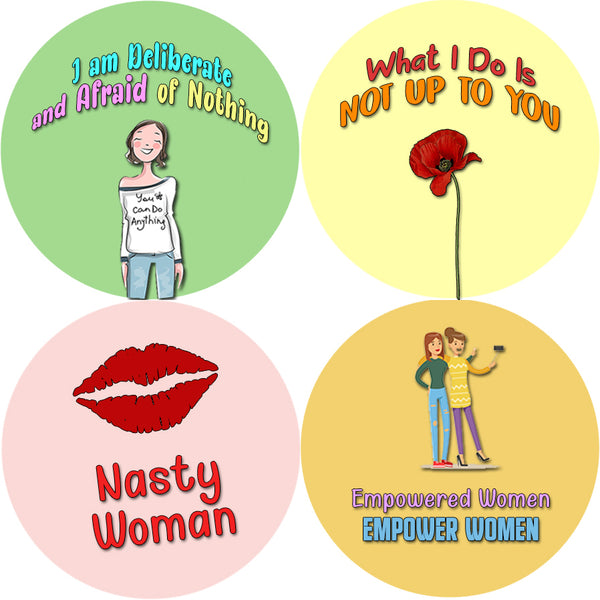 Creanoso Feminist Stickers (10-Sheet) - Assorted Designs for Children - Classroom Reward Incentives for Females - Stocking Stuffers Party Favors & Giveaways for Teens & Adults