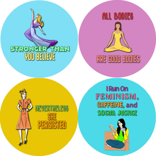 Creanoso Feminist Stickers (10-Sheet) - Assorted Designs for Children - Classroom Reward Incentives for Females - Stocking Stuffers Party Favors & Giveaways for Teens & Adults