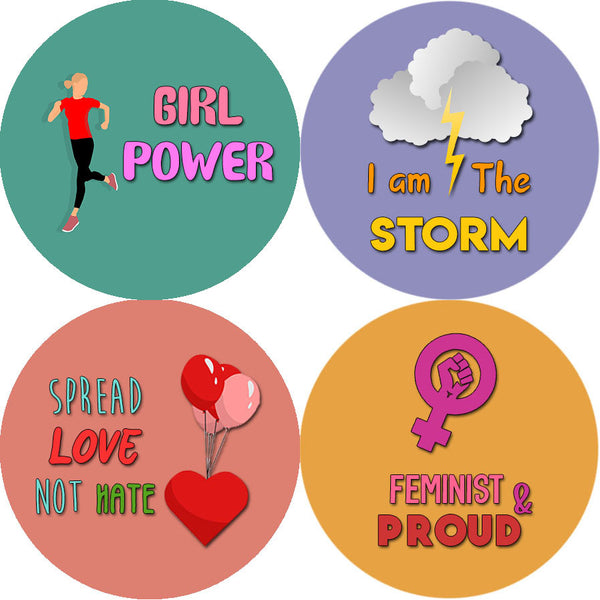 Creanoso Feminist Stickers (10-Sheet) - Assorted Designs for Children - Classroom Reward Incentives for Females - Stocking Stuffers Party Favors & Giveaways for Teens & Adults
