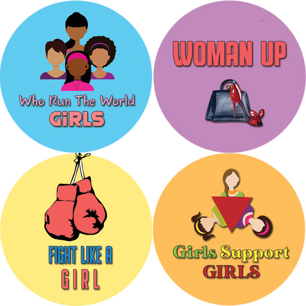 Girl Power Stickers (10-Sheet) - Assorted Designs for Children - Classroom Reward Incentives for Female Students - Stocking Stuffers Party Favors & Giveaways for Teens & Adults