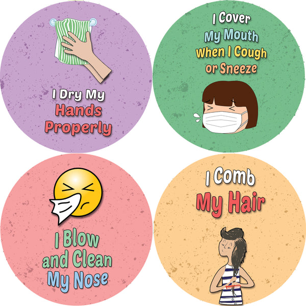 Creanoso Hygiene Reminder for Kids Stickers (20-Sheet) - Perfect as School Classroom Incentives - Stocking Stuffers Ideal as Gift and Present for any Occasions and Celebrations