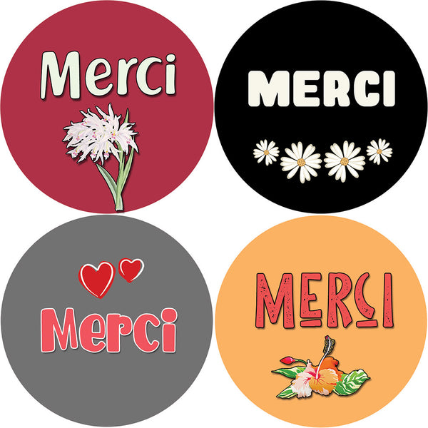Creanoso Merci Stickers (20-Sheet) - Colorful Gift Stickers â€“ Awesome Stocking Stuffers Gifts for Boys & Girls, Teens, Adults â€“ Wall Table Surface Decor Art Decal â€“ Cool Giveaways