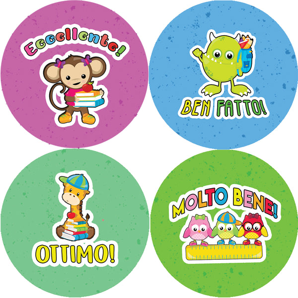 Creanoso Italian Stickers - Positive Rewards - Premium Quality for Special Occasions
