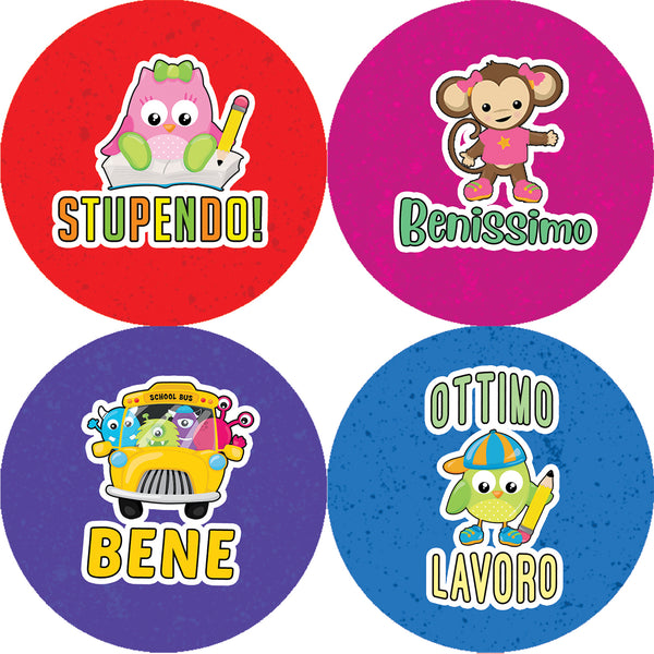 Creanoso Italian Stickers - Positive Rewards - Premium Quality for Special Occasions