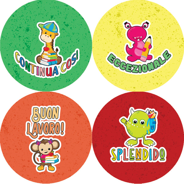 Creanoso Italian Stickers - Positive Rewards - Premium Quality for Special Occasions