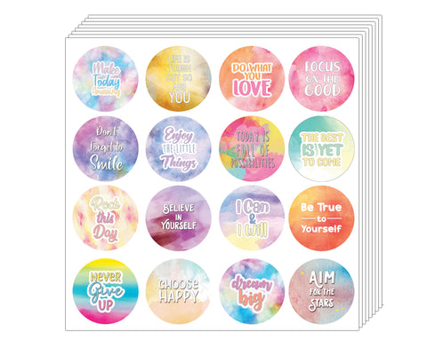 Creanoso Affirmation Stickers - Positive Encouragement (10-Sheet) - Assorted Designs for Children - Classroom Reward Incentives for Students - Stocking Stuffers Party Favors & Giveaways