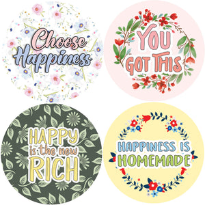 Creanoso Affirmation Stickers - Happiness Kindness Success  - Premium Gift Cards
