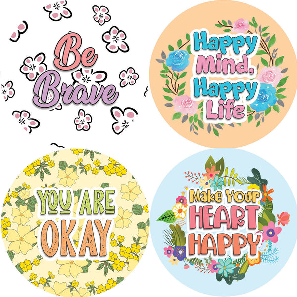 Creanoso Affirmation Stickers - Happiness Kindness Success  - Premium Gift Cards