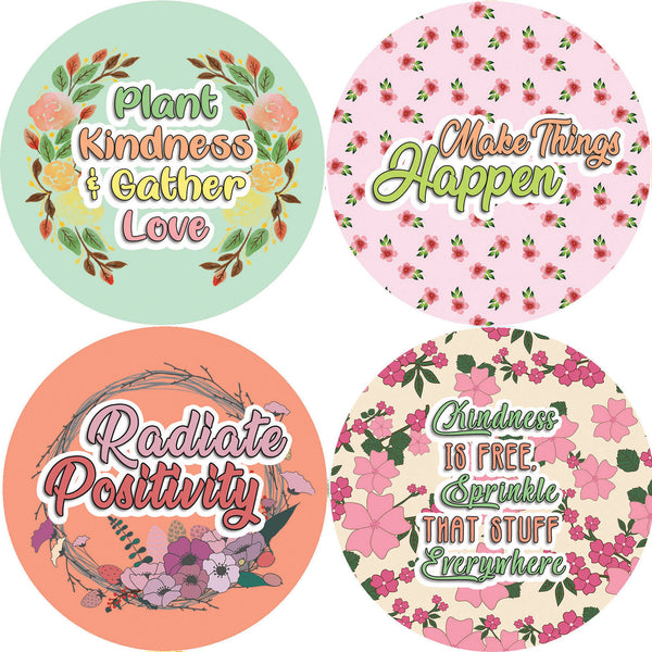 Creanoso Affirmation Stickers - Happiness Kindness Success  - Premium Gift Cards