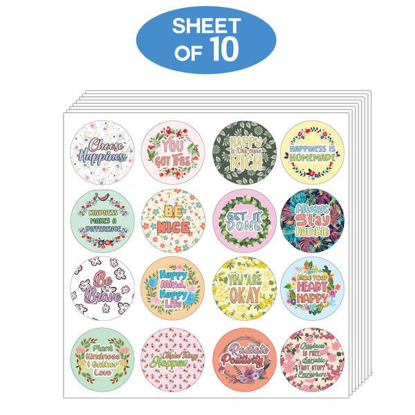 Creanoso Affirmation Stickers - Happiness Kindness Success  - Premium Gift Cards