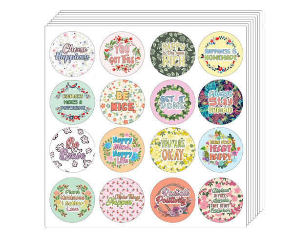 Creanoso Affirmation Stickers - Happiness Kindness Success  - Premium Gift Cards