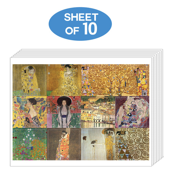 Creanoso Klimt Art Stickers - Premium Quality Gift Set