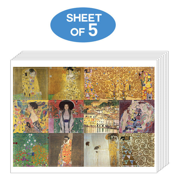 Creanoso Klimt Art Stickers - Premium Quality Gift Set