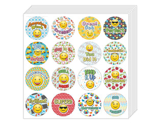 Creanoso Emoji Teacher Grading Stickers - Amazing Incentives and Giveaways Sticky Cards Pack