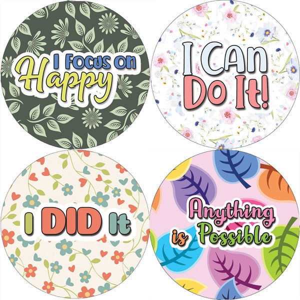 Creanoso Positive Sayings Encouragement Stickers - Amazing Party Favors Sticky Cards Pack