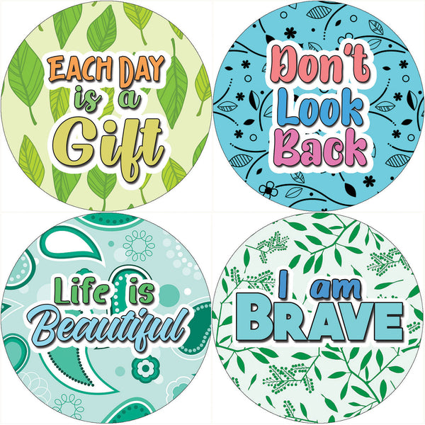 Creanoso Positive Sayings Encouragement Stickers - Amazing Party Favors Sticky Cards Pack