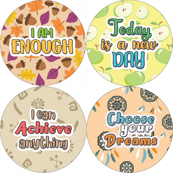 Creanoso Positive Sayings Encouragement Stickers - Amazing Party Favors Sticky Cards Pack