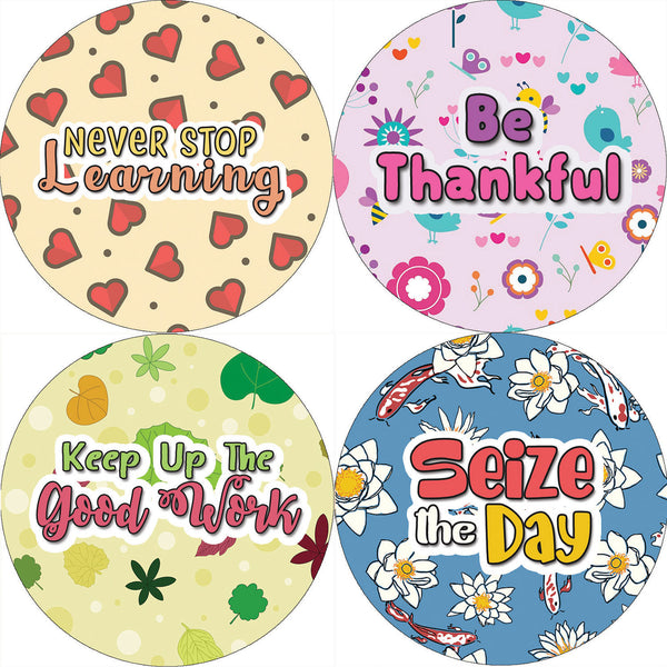 Creanoso Positive Sayings Encouragement Stickers - Amazing Party Favors Sticky Cards Pack