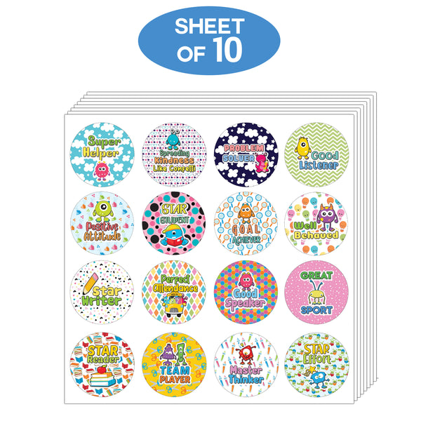 Creanoso Celebrate Learning Stickers  - Awesome Gift Set for Students and Children
