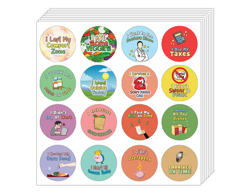 Creanoso Cute Adulting Stickers (20-Sheet) - Premium Quality Gift Ideas for Children, Teens, & Adults for All Occasions - Stocking Stuffers Party Favor & Giveaways