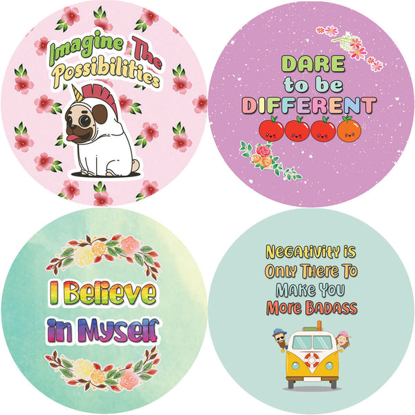 Creanoso Positive Motivational Stickers Series 1 (20-Sheet) - Premium Quality Gift Ideas for Children, Teens, & Adults for All Occasions - Stocking Stuffers Party Favor & Giveaways