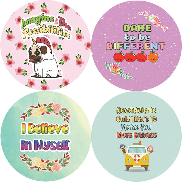 Creanoso Positive Motivational Stickers Series 1 (10-Sheet) - Assorted Designs for Children - Classroom Reward Incentives for Students - Stocking Stuffers Party Favors & Giveaways for Teens & Adults