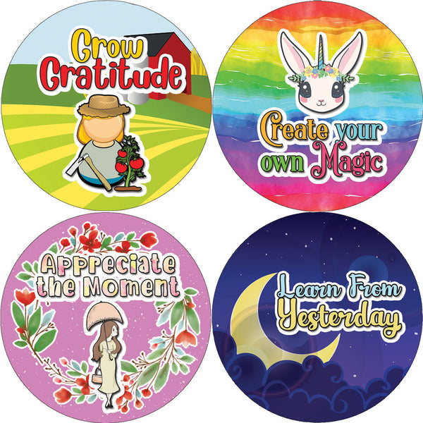 Creanoso Positive Motivational Stickers Series 2 (20-Sheet) - Premium Quality Gift Ideas for Children, Teens, & Adults for All Occasions - Stocking Stuffers Party Favor & Giveaways