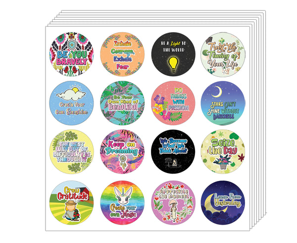 Creanoso Positive Motivational Stickers Series 2 (20-Sheet) - Premium Quality Gift Ideas for Children, Teens, & Adults for All Occasions - Stocking Stuffers Party Favor & Giveaways