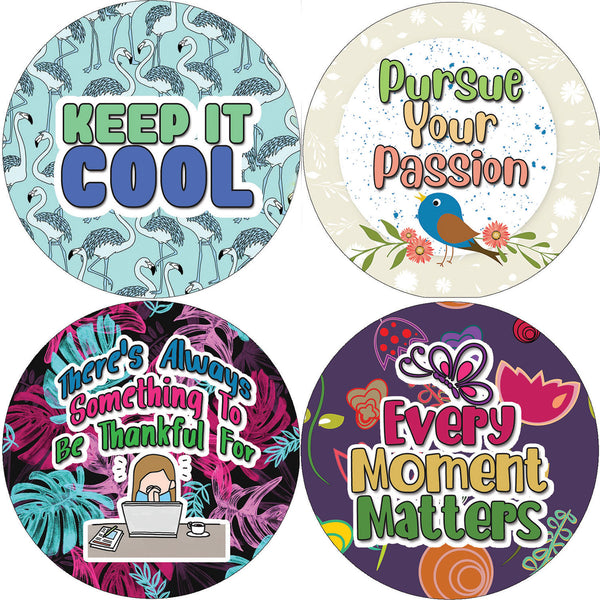 Creanoso Positive Motivational Stickers Series 3 (10-Sheet) - Assorted Designs for Children - Classroom Reward Incentives for Students - Stocking Stuffers Party Favors & Giveaways for Teens & Adults