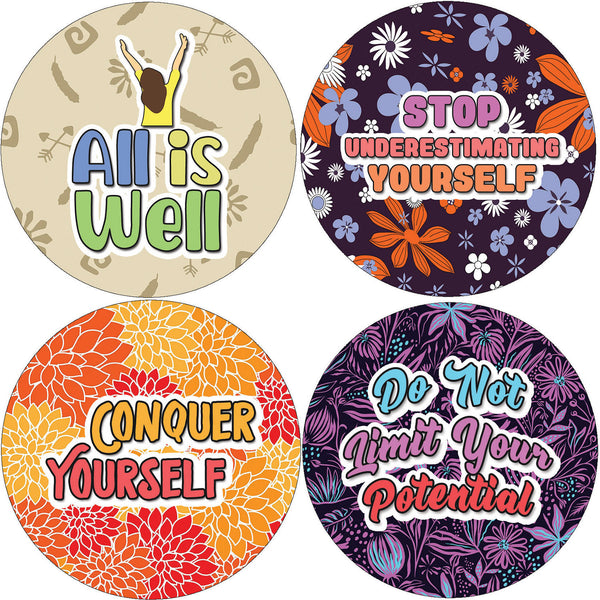Creanoso Positive Motivational Stickers Series 3 (10-Sheet) - Assorted Designs for Children - Classroom Reward Incentives for Students - Stocking Stuffers Party Favors & Giveaways for Teens & Adults