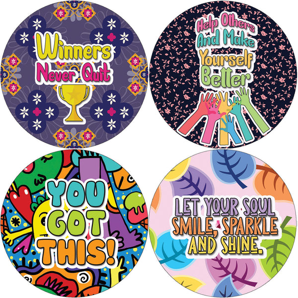 Creanoso Positive Motivational Stickers Series 3 (10-Sheet) - Assorted Designs for Children - Classroom Reward Incentives for Students - Stocking Stuffers Party Favors & Giveaways for Teens & Adults