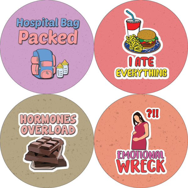 Creanoso Funny Stickers Series 3 - Pregnancy Rewards (10-Sheet) - Assorted Designs for Mothers - Stocking Stuffers Party Favors & Giveaways for Teens & Adults