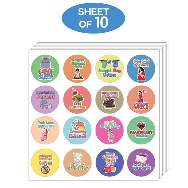 Creanoso Funny Stickers Series 3 - Pregnancy Rewards - Humorus Party Favors Sticky Cards Pack