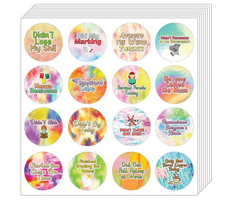 Creanoso Funny Stickers Series 4 - Teacher Reward - Amazing Party Favors Sticky Cards Pack