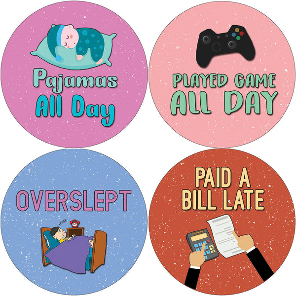 Creanoso I Can't Adult Today Stickers (10-Sheet) - Stocking Stuffers for Teens, Men and Women - Corporate Giveaways, Gift Set, & Party favors for All Occasions