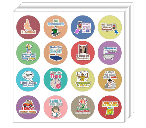 Creanoso I Adulted Stickers (10-Sheet) - Assorted Designs for Men & Women - Classroom Reward Incentives for Students - Stocking Stuffers Party Favors & Giveaways for Teens & Unisex Adults