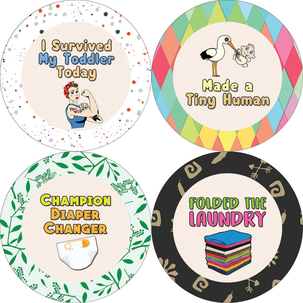 Creanoso Funny Parenting Rewards Stickers - Awesome Stocking Stuffers Gift Set