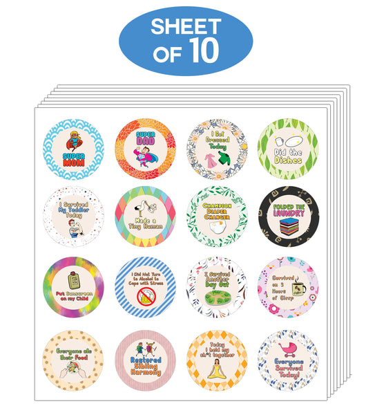 Creanoso Funny Parenting Rewards Stickers - Awesome Stocking Stuffers Gift Set