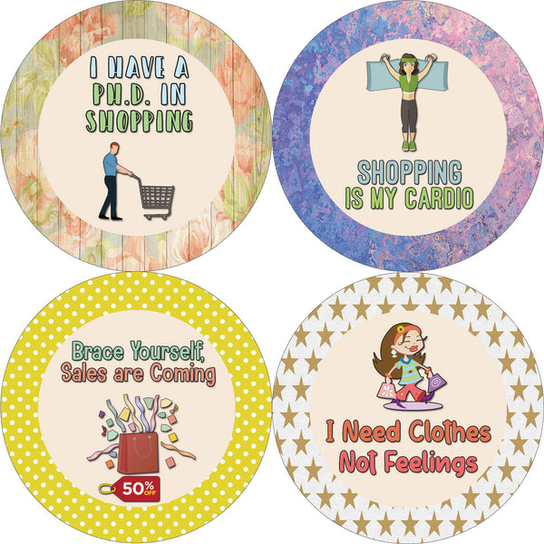 Creanoso Funny Shopping Sayings Stickers - Awesome Stocking Stuffers Gift Set