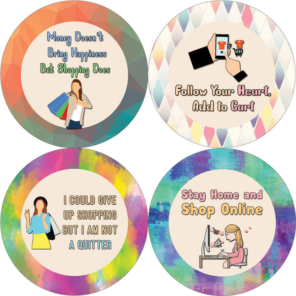 Creanoso Funny Shopping Sayings Stickers - Awesome Stocking Stuffers Gift Set