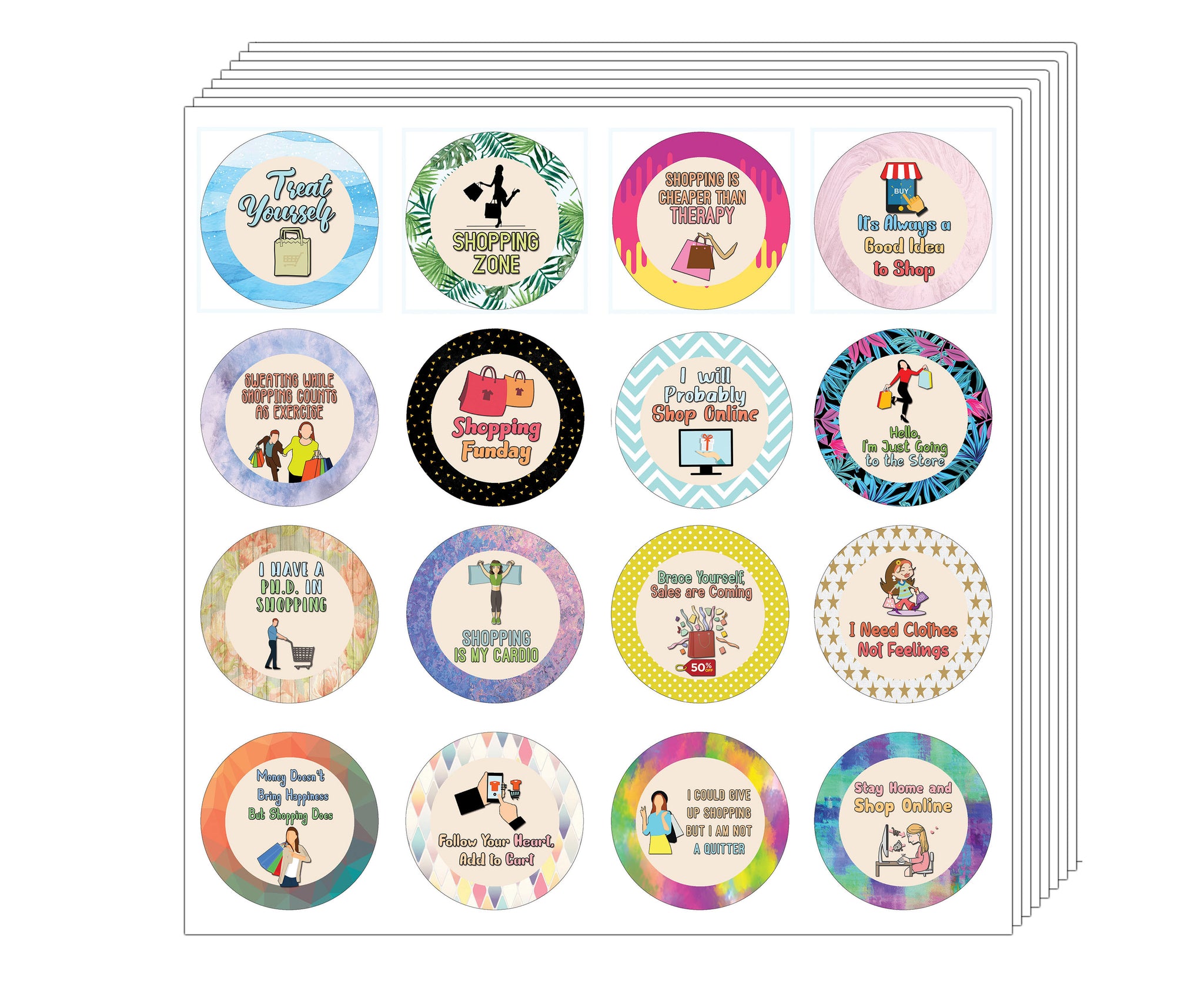 Creanoso Sarcastic Productivity Stickers (5-Sheet) - Stocking Stuffers