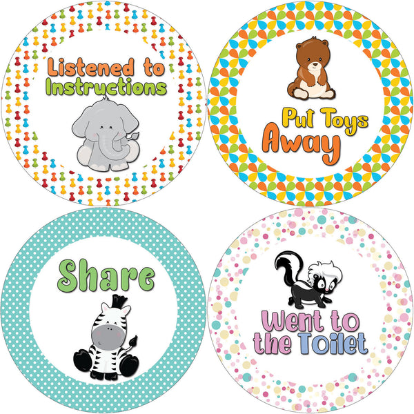 Creanoso Cute Toddler Rewards Stickers - Stocking Stuffers and Gift Set for Children